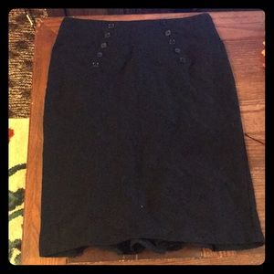 Flattering black business skirt